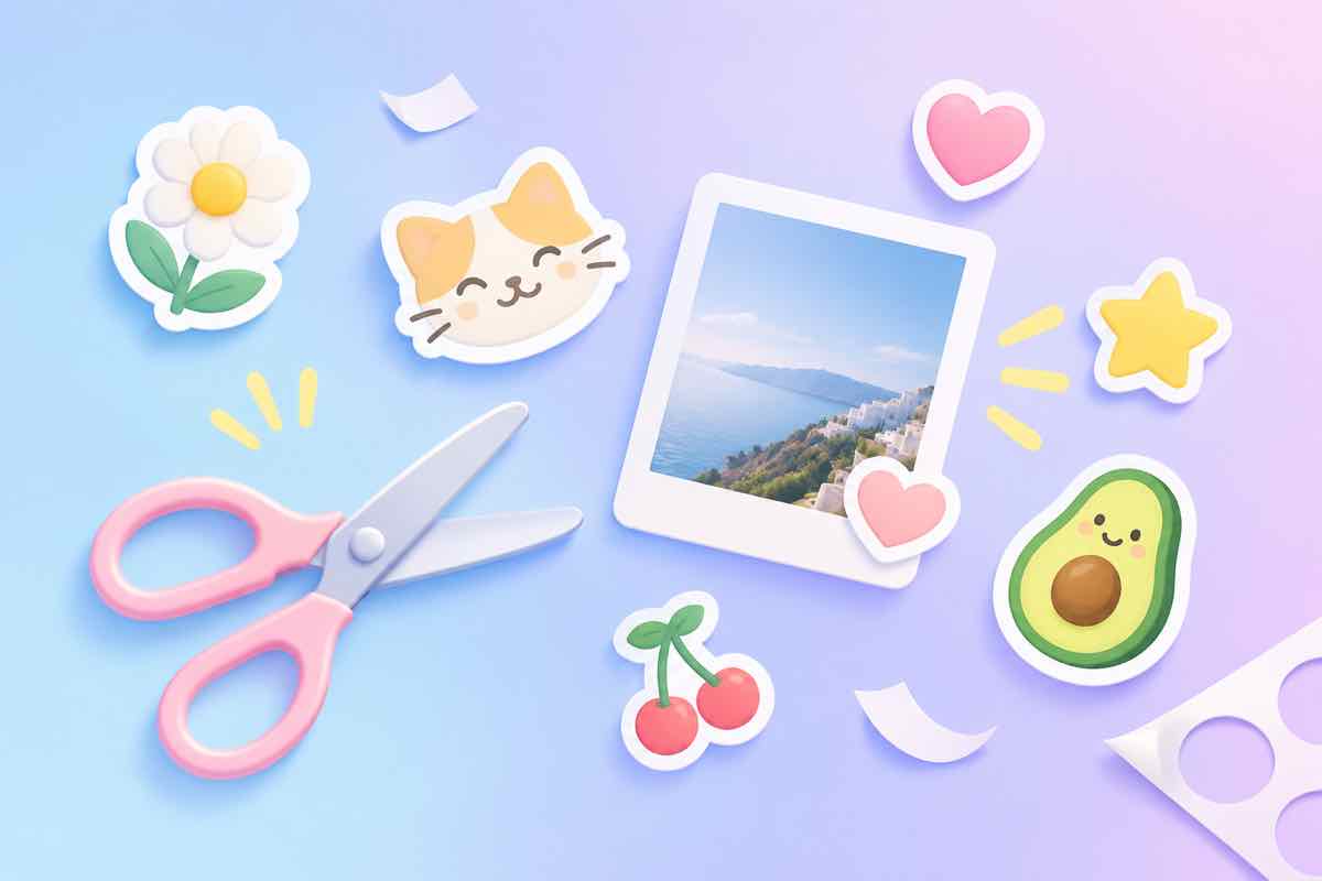 How do I turn a photo into a sticker without Photoshop or any design skills